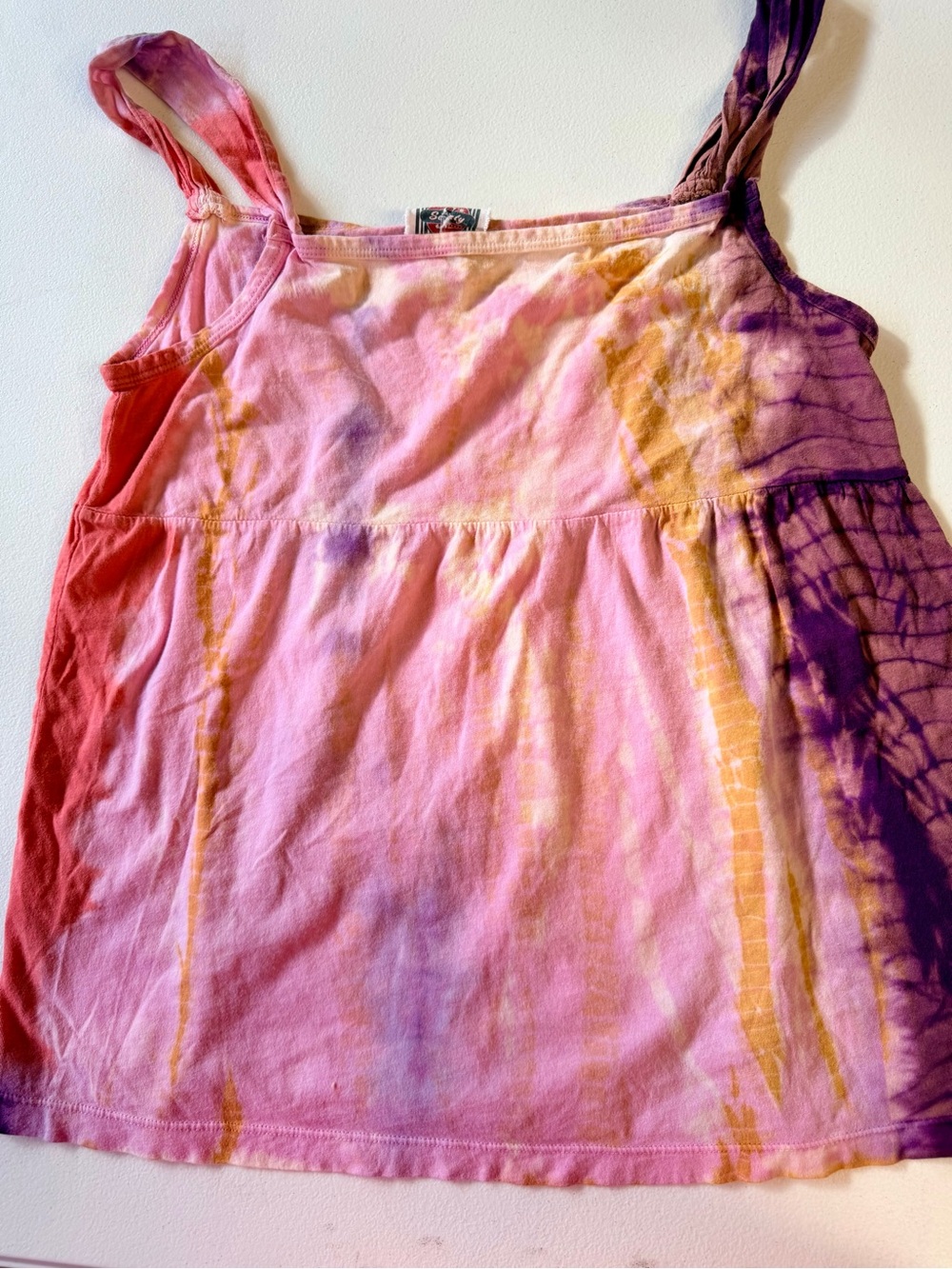 Vintage Y2K Woman’s  Tie-Dye Tank Dress - Pink & Purple